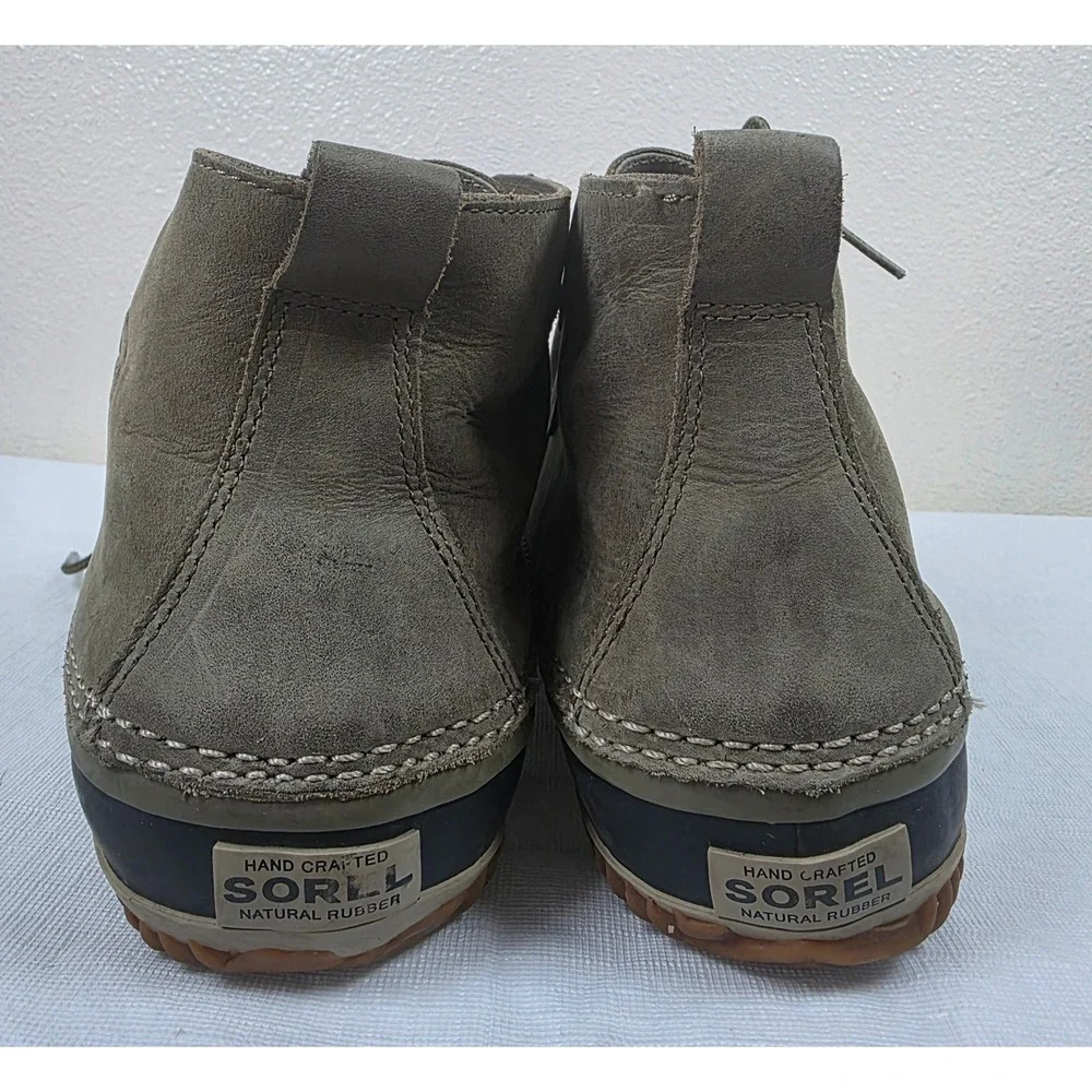 Sorel Out N About Leather Duck Boots olive  Waterproof Women 11 Granola Gorpcore - Picture 7 of 8